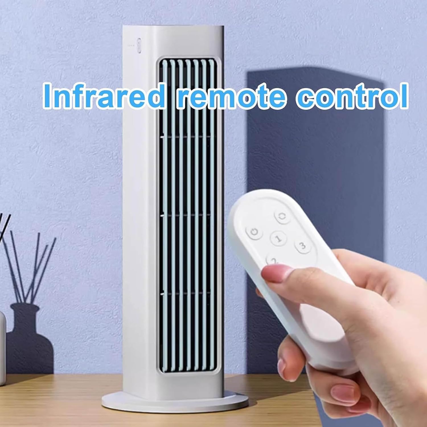  Climatisation Murale 5W Avec Télécommande, Alimentation à 3 étages Et Conception Sans Feuilles Pour Un Fonctionnement Silencieux Dans Le Bureau, La Chambre Ou La Salle De Bain, Montable De Manière Fle