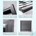 GENERIC Écran De Clôture Pour Climatiseur Extérieur – Volets En Alliage D'aluminium Anti-corrosion Et Support De Fleurs Pour Unité Extérieure En Métal, Blanc, Taille 2-3P (L1)