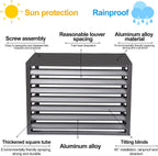 GENERIC Housse De Climatiseur En Aluminium Et Bouclier De Pompe à Chaleur, Stores D'unité Extérieure, Protection AC Divisée, Clôture D'intimité Pour L'extérieur (couleur : Blanc, Taille : Personnalisé)