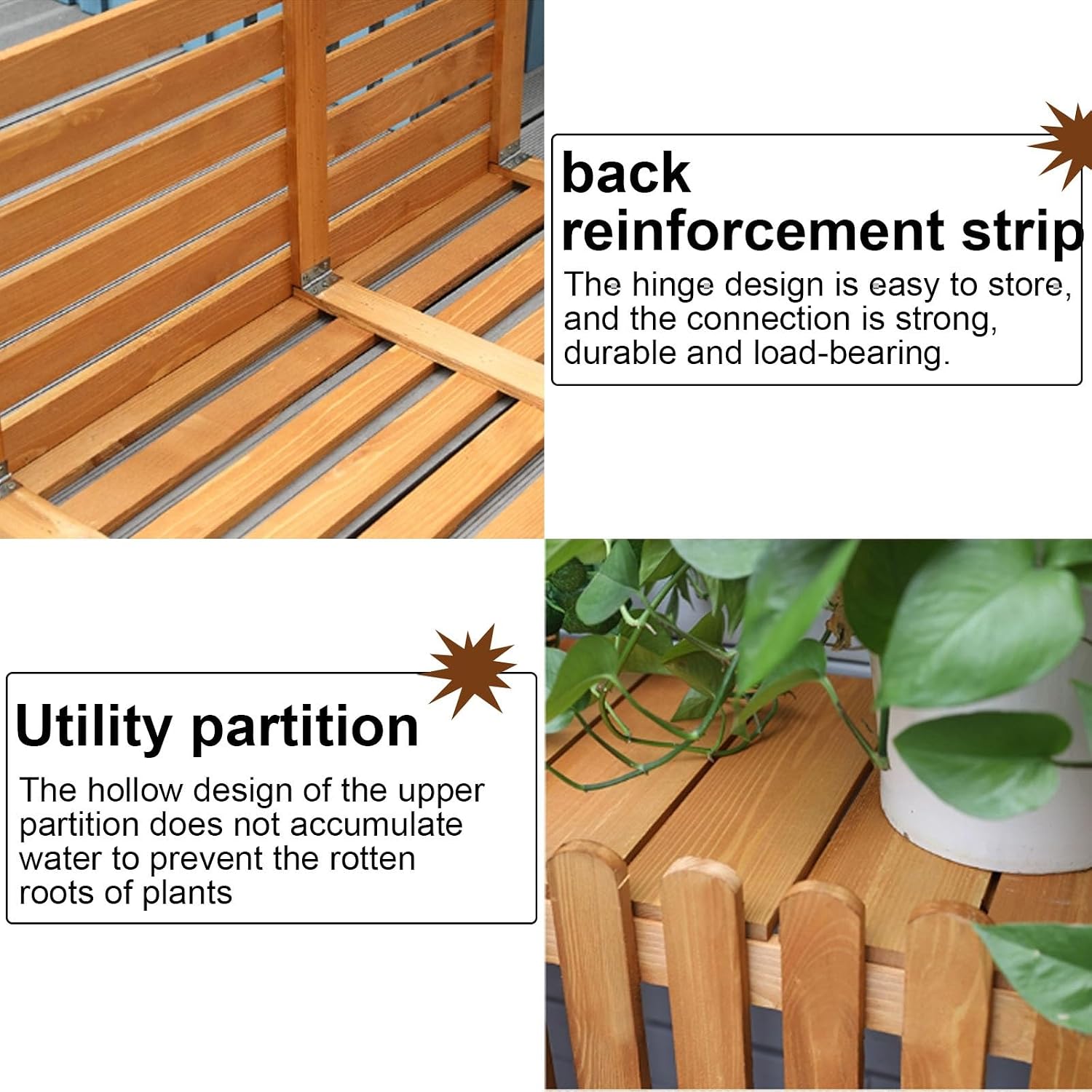  Housse De Climatiseur Et De Pompe à Chaleur En Bois, Housse De Climatiseur Décorative En Bois, Housse De Protection De Climatiseur, Réduction Du Bruit, Support De Plantes D'étagère, Convient Pour L'