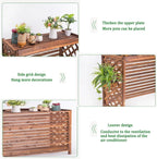GENERIC Housse De Climatiseur En Bois Massif Et Support De Fleurs Noir Pour Climatiseur - Store élégant Pour Climatisation - Convient Aux Unités De 105 X 47 X 80 Cm - Solution De Décoration Intérieure