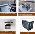 GENERIC Couvercle Robuste En Aluminium Pour Climatiseur, Bouclier De Condensateur Central, Pompe à Chaleur Et Capuchon De Protection Pour Unité AC, Résistant Aux Intempéries, Utilisation En Extérieur