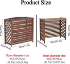 GENERIC Housse De Protection Pour Climatiseur Extérieur En Bois Massif - Clôture D'intimité Pour Fenêtre - Décoration De Jardin Pour Une Esthétique Extérieure Améliorée