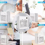  DieffematicKTY Climatiseur Mobile Mini Portable Air Conditioner Fan Atomizing Desktop USB Air Cooling Fan Air Cooler Humidifier For Home Outdoor