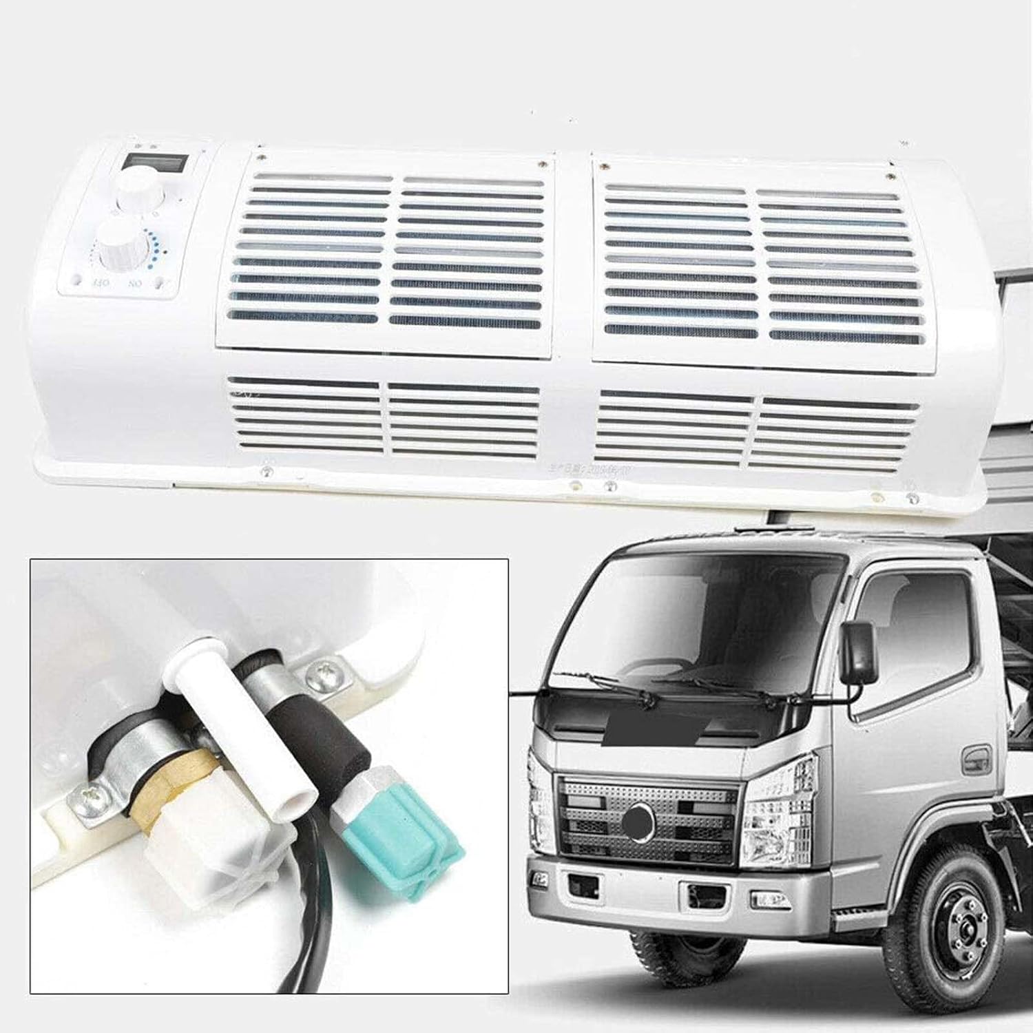  Ventilateur De Refroidissement De Climatisation Suspendu Pour Camion De Voiture Climatiseur De Voiture Mural Universel Pour Camion De Caravane De Climatiseur De Voiture Mural,12v
