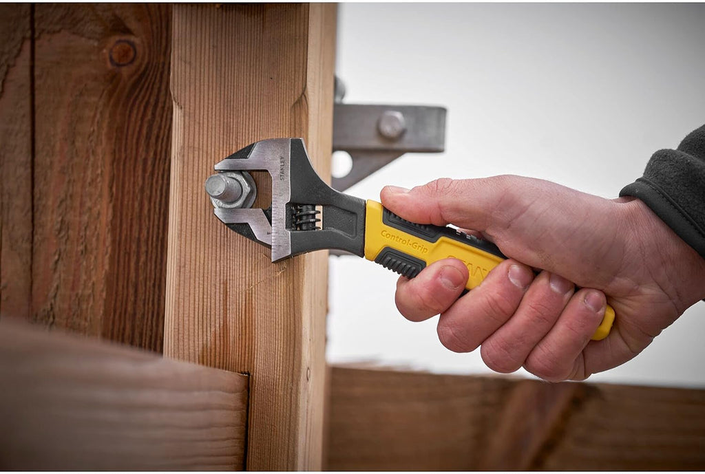  Stanley 1-96-183 Sac À Outils En Tissu 600 X 600 Deniers - Multi-Compartiments - Sangle Bandoulière & 090948 Clé à Molette MaxSteel 30 X 200 Mm