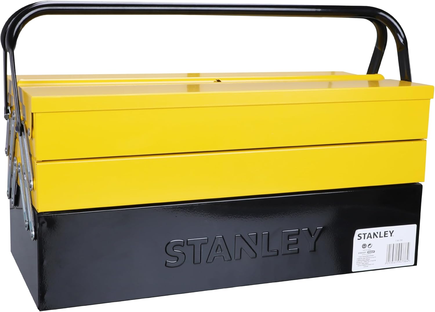  Stanley 1-94-738 94-738 Boîte Métal 5 Tiroirs - Grand Volume De Rangement -deux Poignées Articulées & STANLEY FATMAX Cutter à Cartouche - Chariot En Acier Inoxydable, 6 Lames 18 Mm Incluses, Robuste