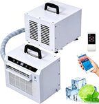 Climatiseur Split Portable Avec Wi-FI Et Télécommande, Rafraîchisseur D'air 13000BTU, Minuterie 24 H, Poignée Supérieure, Pour Tentes, Camping-Cars, Maisons, Bureaux Et Camping
