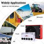 GENERIC Climatiseur Divisé Pour Camping-car, Système De Refroidissement De Cabine De Camion 11 000 BTU Pour Camions, Bus, Pelleteuses, Avec Contrôle Du Vent à 5 Vitesses