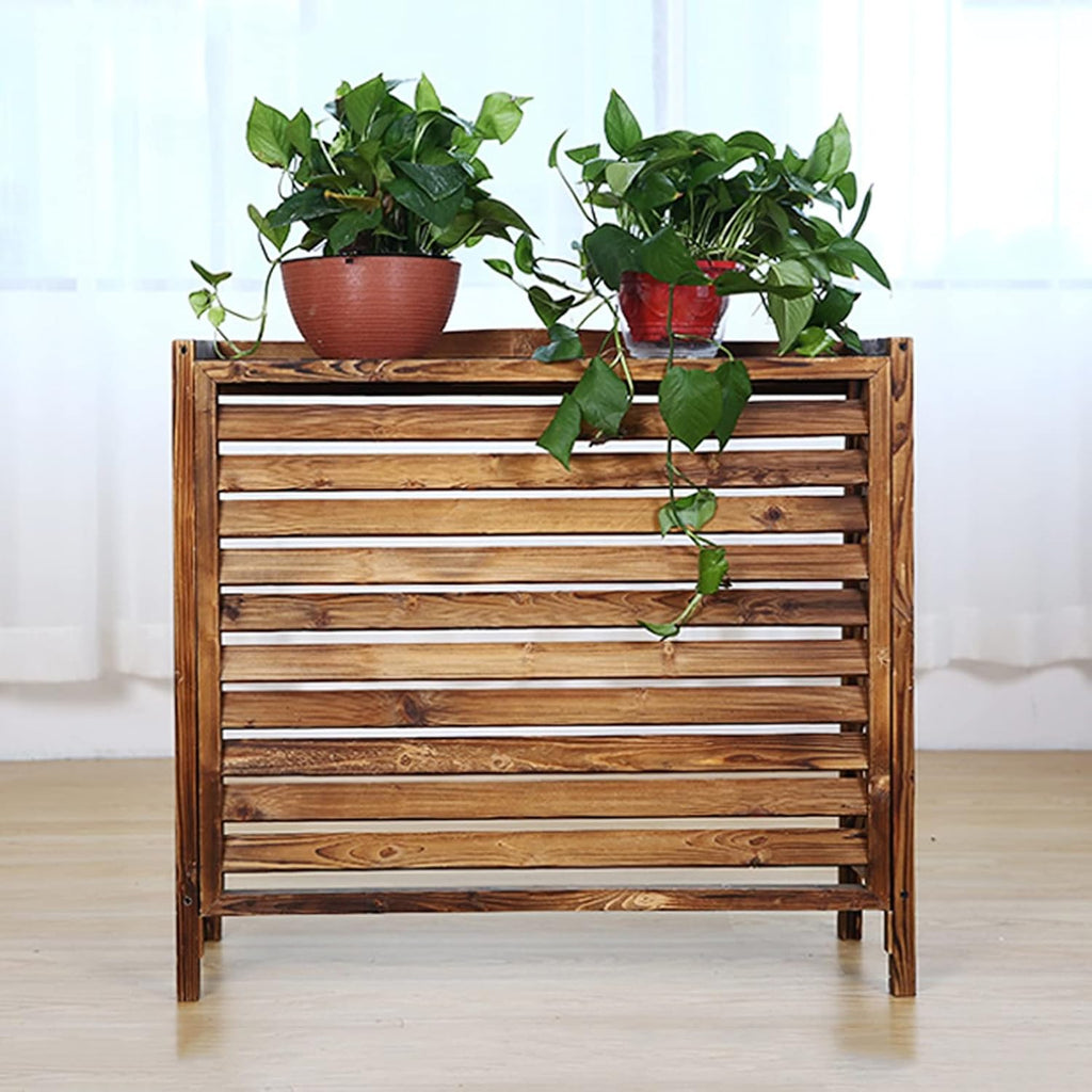 GENERIC Housse De Protection Pour Climatiseur Et Pompe à Chaleur En Bois Massif - Clôture Extérieure - Poubelle - Support De Fleurs - Grilles Pour Climatiseurs Et Pompes à Chaleur - Space Divi