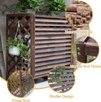  Couvercle En Bois Pour Climatiseur Extérieur - Pompe à Chaleur Et Unité De Climatisation - Support De Présentation Pour Plantes Et Fleurs - 81 X 30 X 72 Cm - Décoration D'intérieur élégante Et