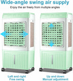  Climatiseur Swamp Cooler, Refroidisseur D'air Par évaporation 3 En 1 Avec Réservoir D'eau De 11,8 Gallons, 3 Modes, 3 Vitesses, Télécommande, Minuterie 12 Heures, Pour Chambre à Co