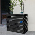 GENERIC Housse De Climatiseur D'extérieur En Bois Massif – Hotte à Persiennes Pour Climatiseur Résistant Aux Intempéries Et Support De Fleurs Pour Patio, Jardin Et Porche – Design élégant