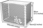 GENERIC Housse De Climatiseur Extérieur - Bouclier En Aluminium Résistant Aux Intempéries, Support De Fleurs Polyvalent Pour Jardin, Clôture Pour Unités Extérieures (couleur : A2, Dimensions : 109 X 56 X 80