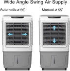  Ventilateur Refroidisseur D'air Évaporatif Commercial, Humidificateur Industriel, Climatiseur 3 En 1 200W, Grand Réservoir D'eau 50L, Refroidisseurs D'air Pour La Maison, Refroidir Jusqu'à 50 M² (Col