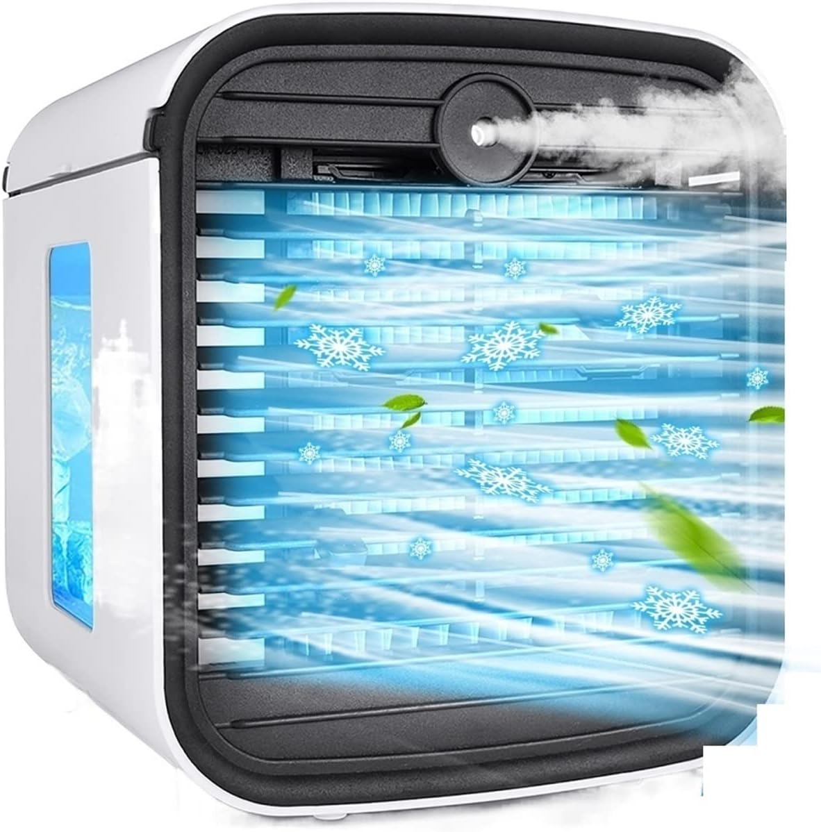  DieffematicKTY Climatiseur Mobile Portable Air Conditioning Fan Mini Electric Cooling Water Mist Humidifier Ice Fan Room Household Small Air Conditioner Air Cooler