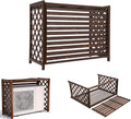 GENERIC Housse De Protection Décorative Imperméable En Bois Pour Climatiseurs Et Pompes à Chaleur (115 X 54 X 95 Cm, Marron, Antirouille Et Résistant à La Corrosion)