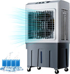  Ventilateur Refroidisseur D'air Évaporatif Commercial, Humidificateur Industriel, Climatiseur 3 En 1 200W, Grand Réservoir D'eau 50L, Refroidisseurs D'air Pour La Maison, Refroidir Jusqu'à 50 M² (Col