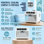  Climatiseur De Camping Portable 3400 BTU, Petit Climatiseur Silencieux 4 En 1 Avec Télécommande, Minuterie 1-12 H, Idéal Pour Tentes, Camping-Cars, Camions, Fourgonnettes, Caravanes Et Chambres