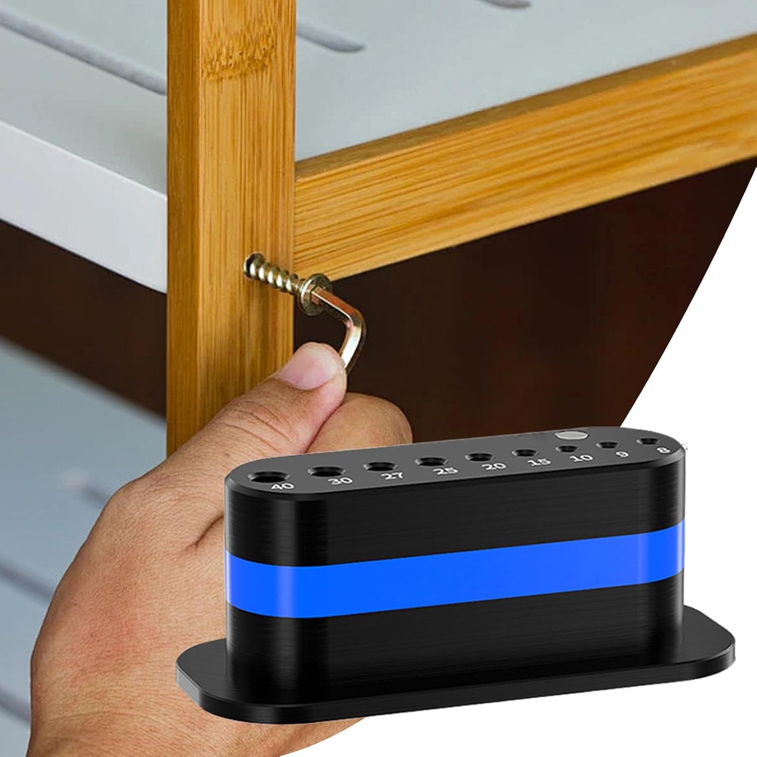  Générique Porte-Clés Allen - Support Pour Clés En L | Porte-Clés à Libération Rapide Antidérapant Pour Garage Atelier Chariot à Outils Bureau