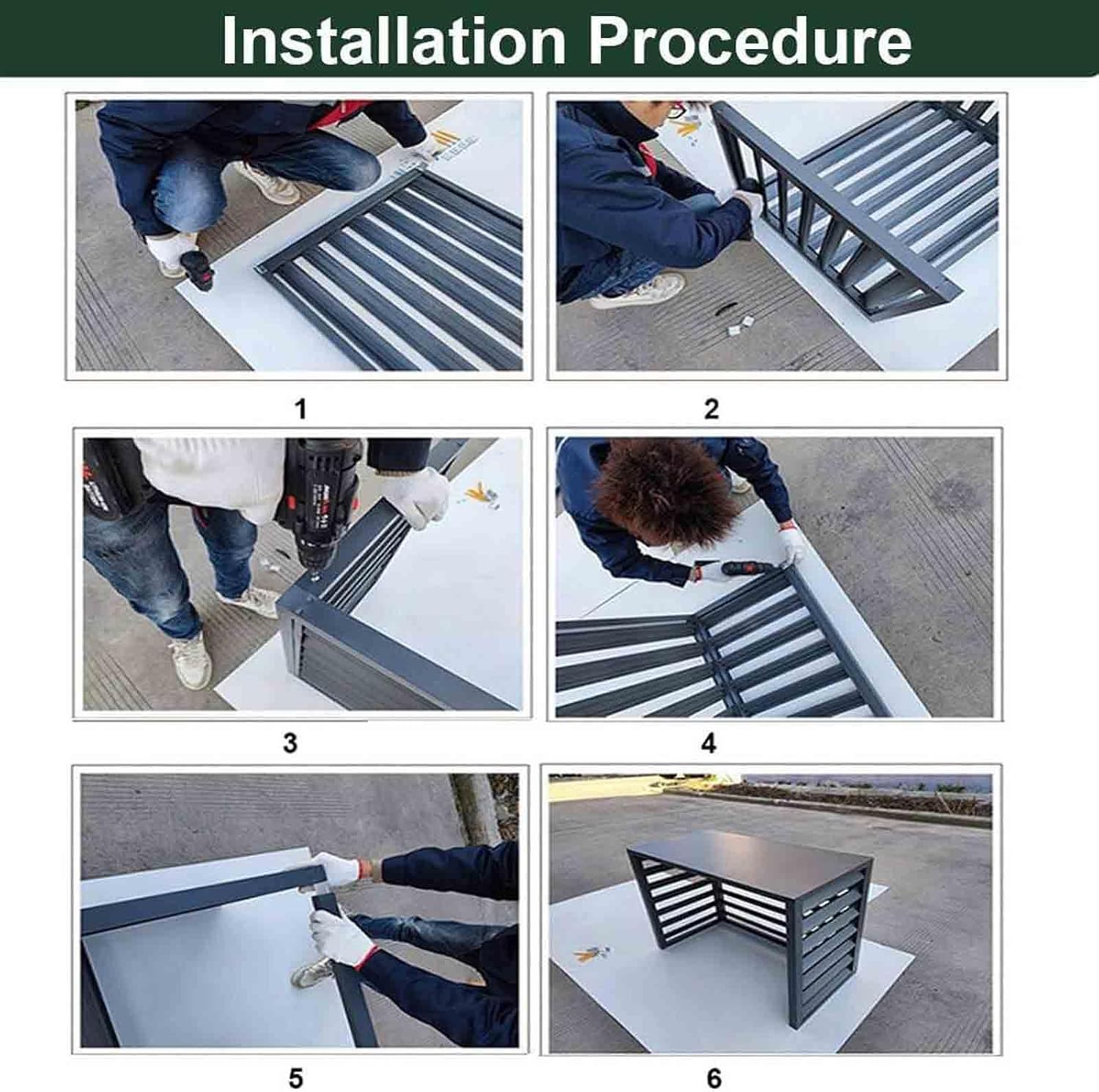  Housse En Aluminium Pour Climatiseur Extérieur, Protection Contre Les Intempéries, Protection Contre Les Intempéries, Protection Contre Le Bruit, Protection Contre Le Bruit Pour L'extérieur
