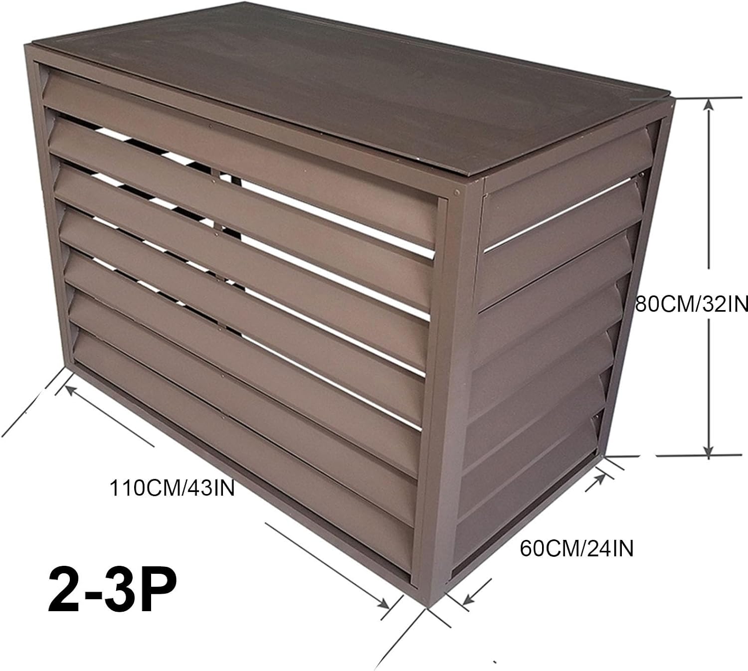 GENERIC Housse Robuste En Aluminium Pour Climatiseur De Mini Unités Séparées | Protection Antivol Extérieure | Réduction Du Bruit | Housses De Climatisation Résistantes Aux Intempéries Pour Une Utilisation En