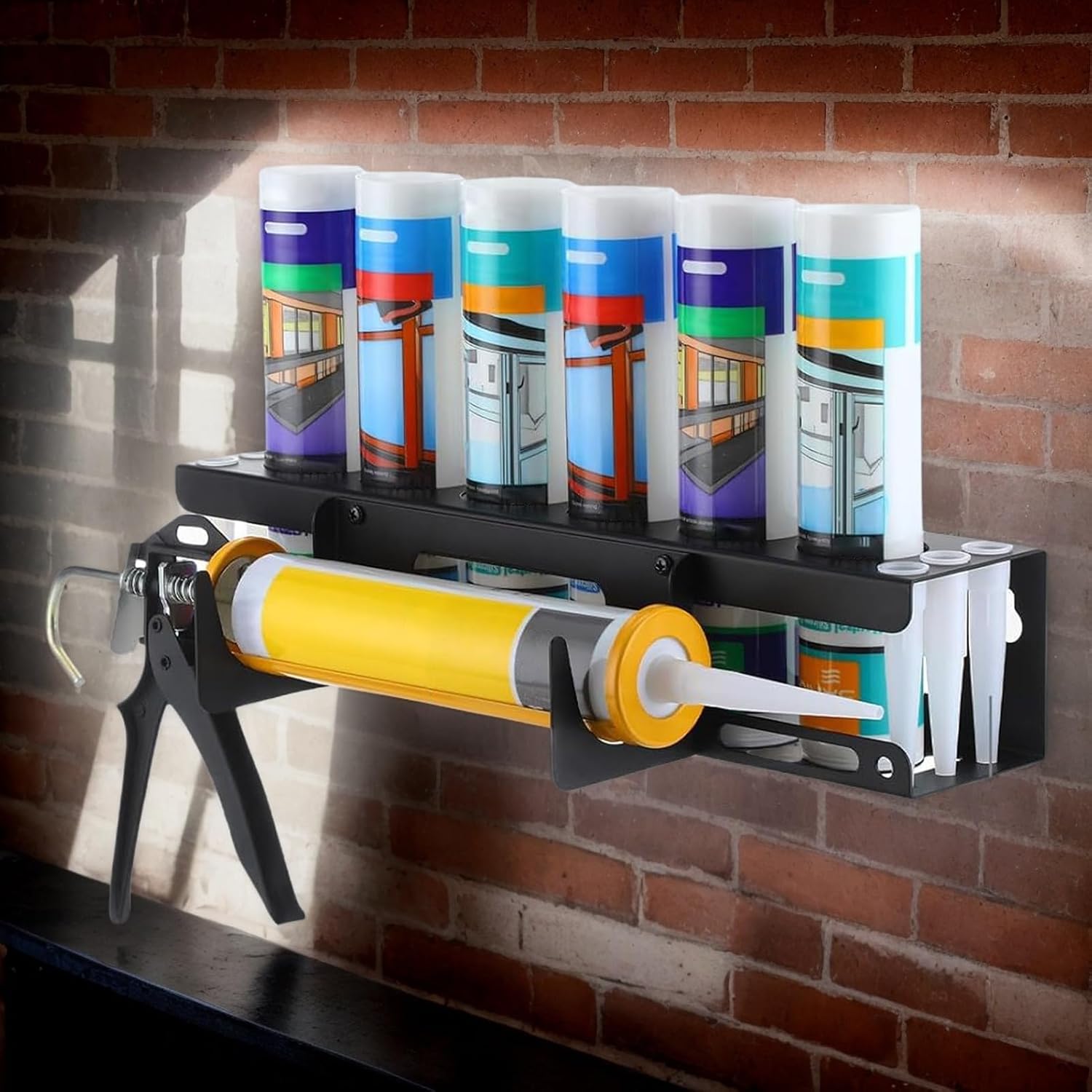  Support De Tube De Calfeutrage Mural Robuste, 42 Cm, Rangement De Calfeutrage Manuel Pour Ouvriers Du Bâtiment, Rénovateurs, Bricoleurs, Personnel D'entretien, Améliorateurs De La Maison