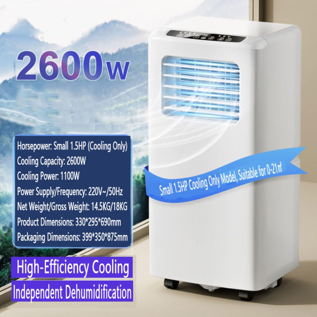  Climatiseur Portable, Unité De Climatisation Intelligente Avec Télécommande Et Minuterie, Oscillation De 120 °, Kit De Fenêtre, Pas De Mur Requis, Pour L'utilisation Du Bureau De La Chambre