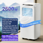  Climatiseur Portable, Unité De Climatisation Intelligente Avec Télécommande Et Minuterie, Oscillation De 120 °, Kit De Fenêtre, Pas De Mur Requis, Pour L'utilisation Du Bureau De La Chambre