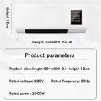  Climatisation Fixation Murale Avec Télécommande, Appareil Climatique Intérieur Calme 30dB, Fonction Chaud Et Froide, Fonction De Minuterie Intelligente, Sûr Et Ergonomique, Idéal Pour La Chambre À Cou