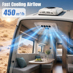  Climatiseur Toit Camping-Car, Clim Silencieuse Pour Van Et Fourgon Aménagé, Télécommande, Installation Sur Toit 12V-Red