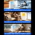  Climatiseur Portable Quiet Smart AC Cools 300 Sq.Ft, Remote Timer Sleep Mode Fenêtre Ventilateur De Refroidissement Pour Chambres à Coucher, Pas De Mur Requis