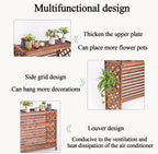 GENERIC Housse De Protection Pour Climatiseur Extérieur En Bois Massif - Clôture D'intimité Pour Fenêtre - Décoration De Jardin Pour Une Esthétique Extérieure Améliorée