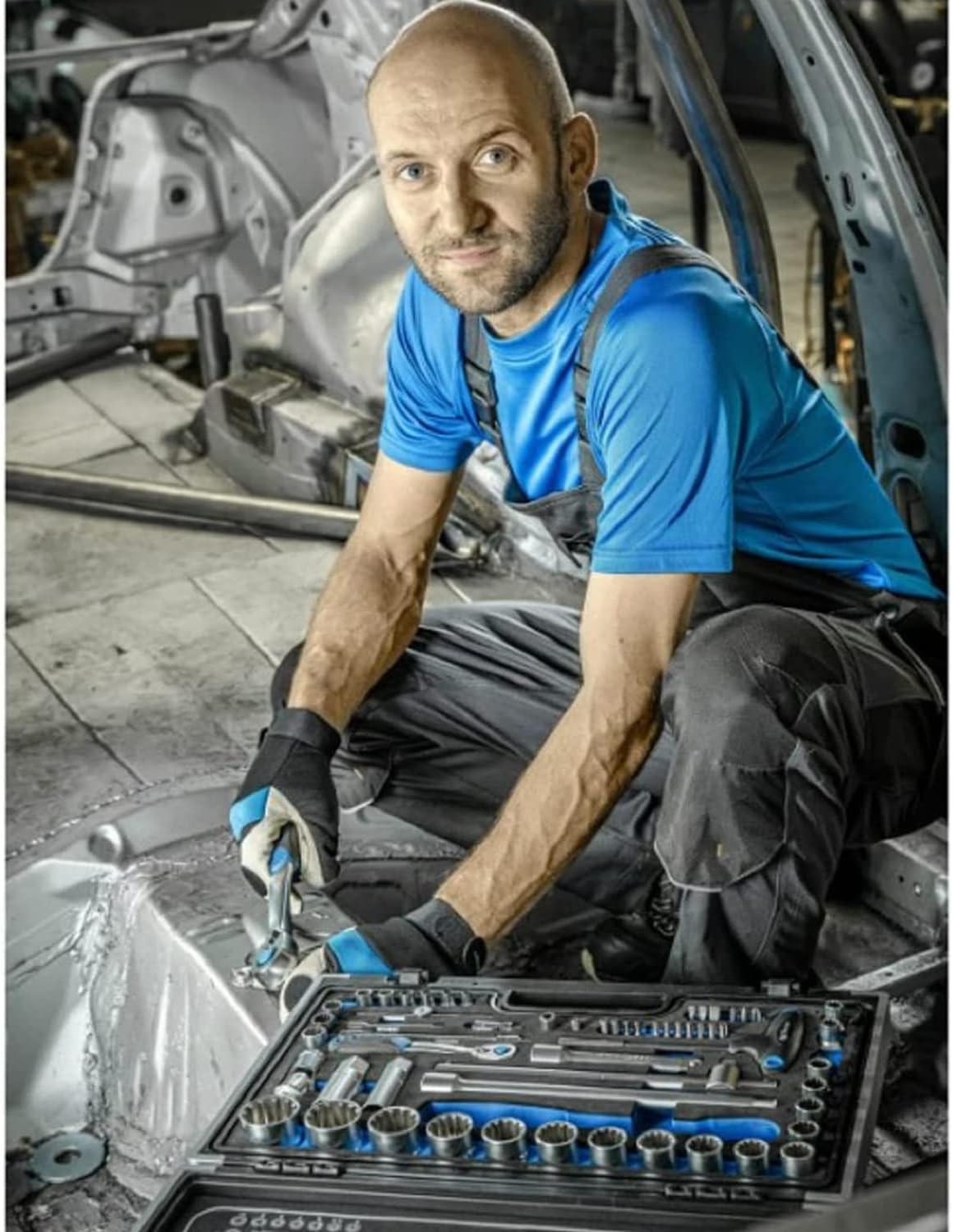  Högert Technik - Trousse à Outils, Coffret D'Outils 3/8" - HT1R465, 36 Pièces