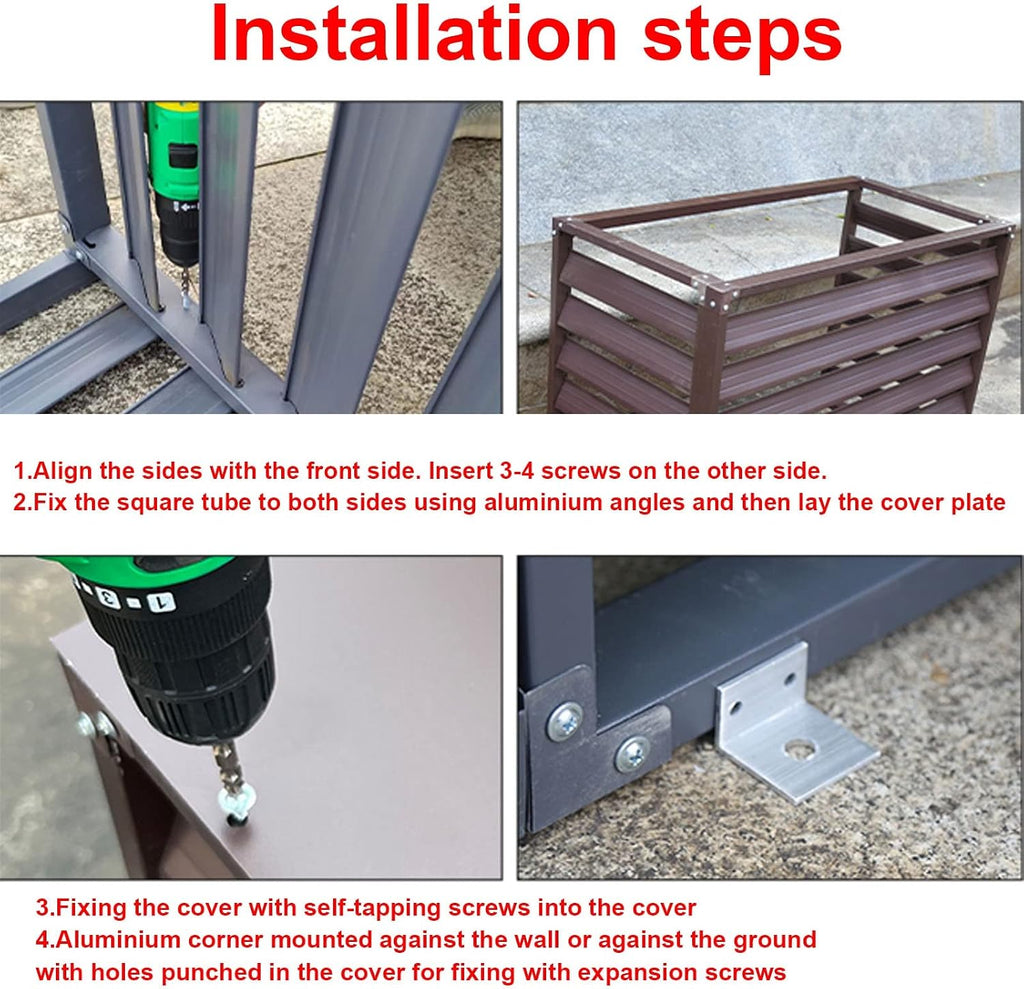 GENERIC Housse De Protection En Aluminium Pour Climatiseur D'extérieur, Mini Pompe à Chaleur Fendue, Protection Contre La Pluie, Protection Contre Les Intempéries Pour Climatisation