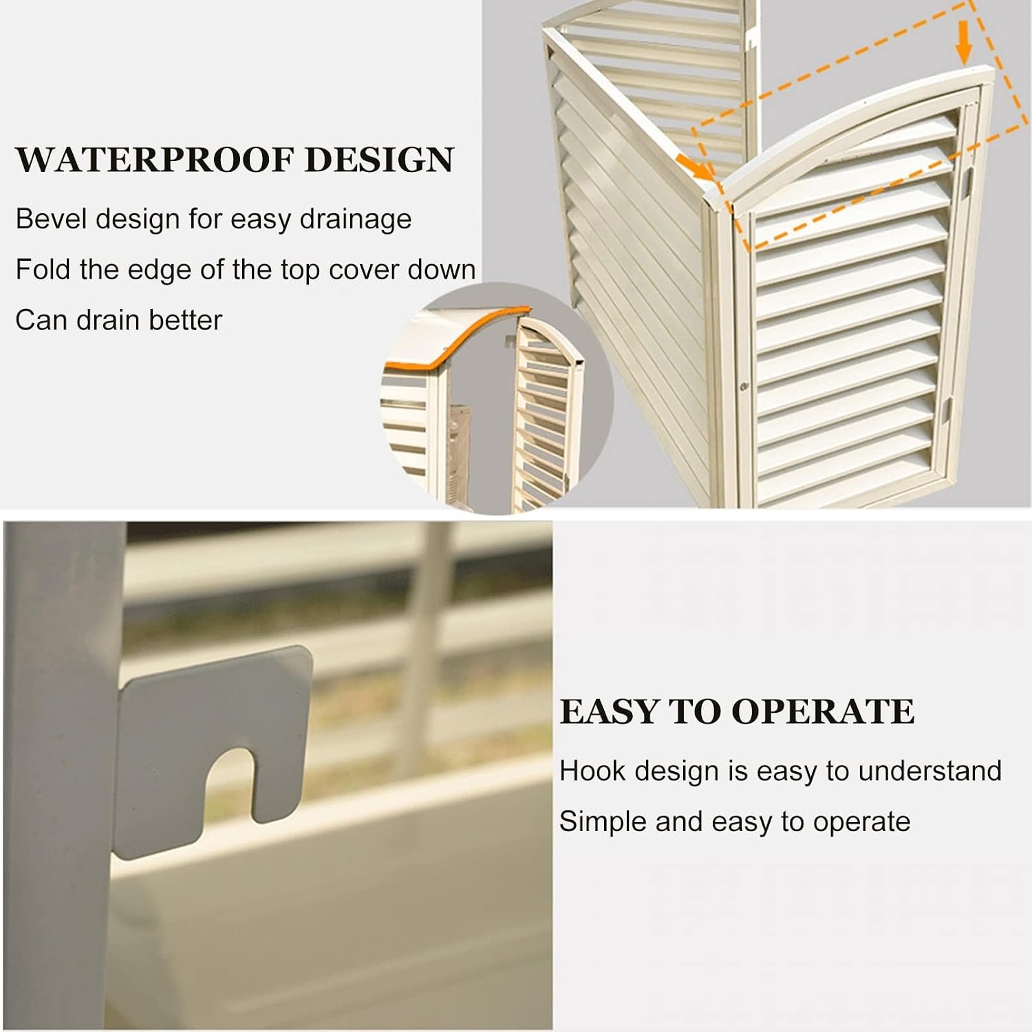  Housse De Protection For Climatiseur Extérieur, Protection Contre Les Intempéries, Écran De Confidentialité Décoratif For Climatiseur, Housse De Protection For Meubles De Jardin, Barrière For Équipeme