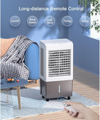 GENERIC Refroidisseur D'air évaporatif Portable, Réservoir De 50L Avec Télécommande, 3 Vitesses Et Minuterie, Ventilateur D'humidificateur Pour Garage Yard Office, Refroidissement Efficace à Faible Puissance