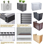 GENERIC Housse De Protection En Aluminium Pour Climatiseur D'extérieur – Couvercle De Protection Pour Condensateur, étagère De Rangement Et Présentoir Pour Plantes, Outils De Jardin, Clôture D'intimité Pour