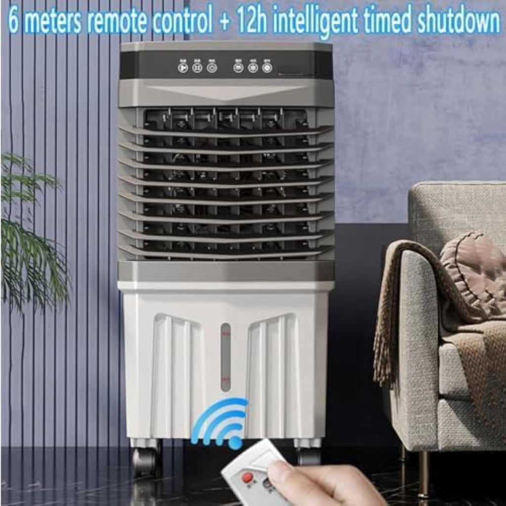 GENERIC Swamp Cooler Climatiseur évaporatif 120 Oscillation Portable AC Avec Ice Pack Télécommande Whisper Silenne Refroidissement Ventilateur Pour Garage Chambre à Coucher Bureau Utilisation