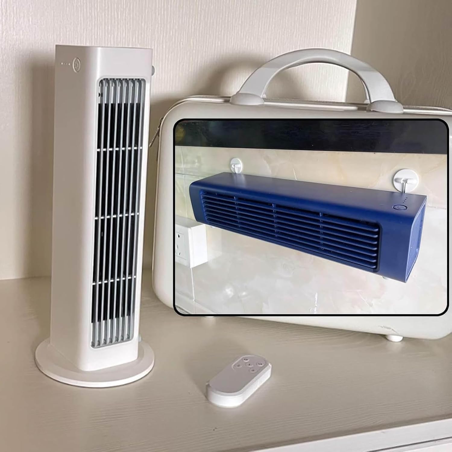  Climatisation Murale 5W Avec Télécommande, Alimentation à 3 étages Et Conception Sans Feuilles Pour Un Fonctionnement Silencieux Dans Le Bureau, La Chambre Ou La Salle De Bain, Montable De Manière Fle