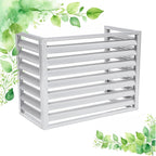 GENERIC Clôture Extérieure En Aluminium Pour Climatiseur – Blanc 120 X 70 X 150 Cm (L X L X H) – Housse De Protection Pour Unités De Climatisation Pompes à Chaleur Et Condensateurs – Écran Extérieur