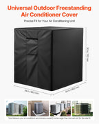  VEVOR Housse De Climatiseur Extérieur, 86,3x86,3x76,2 Cm, Couverture De Protection Climatiseur, Tissu Polyester Étanche Trois Couches, Ventilation Maille, Taille Universelle, Cache Pour Clim Extérieur