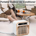  Climatiseur Portable Split Silencieux, Avec Commandes Tactiles, Minuterie 12 H, Pour Chambre, Bureau, Camping-Car(Size:with 2-meter Connecting Pipe)