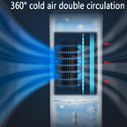 GENERIC Refroidisseur D'air évaporatif Avec Télécommande, Ventilateur De Refroidissement De Marais Portable, 12H Minuterie, 3 Vitesses, Mode De Sommeil Silencieux, Réservoir D'eau Double Pour Bureau De Chambr