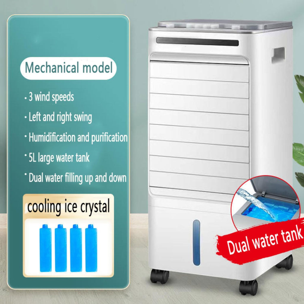GENERIC Ventilateur D'évaporation Portable De Refroidisseur D'air Portable 5L Avec Télécommande, Unité à 3 Vitesses à Courant Alternatif Oscillant Automatique, Humidificateur Silencieux Pour Le Bureau De La C