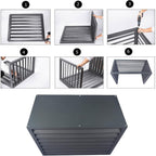 GENERIC Clôture D'intimité Pour Climatiseur Extérieur – Grilles De Protection En Aluminium Pour Climatisation Et Climatisation Résistantes Aux Intempéries