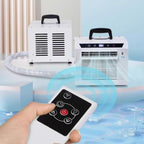 GENERIC Climatiseur Portable Split 3000 Btu, Unité AC Portable 4-en-1 Avec Télécommande, Minuterie 12H, Débit D'air 130M³/h, Sans Installation Requise Pour Tente, Camping-car, Maison Et Bureau 1 Meter Pipe