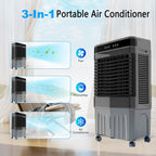 GENERIC Réservoir D'évaporation Portable 45L, Télécommande, 3 Vitesses, 12H Minuterie, 120 Oscillation, Fonctionnement Silencieux, Mobilité Facile, Idéal Pour Le Refroidissement De La Salle De Bureau à Domici