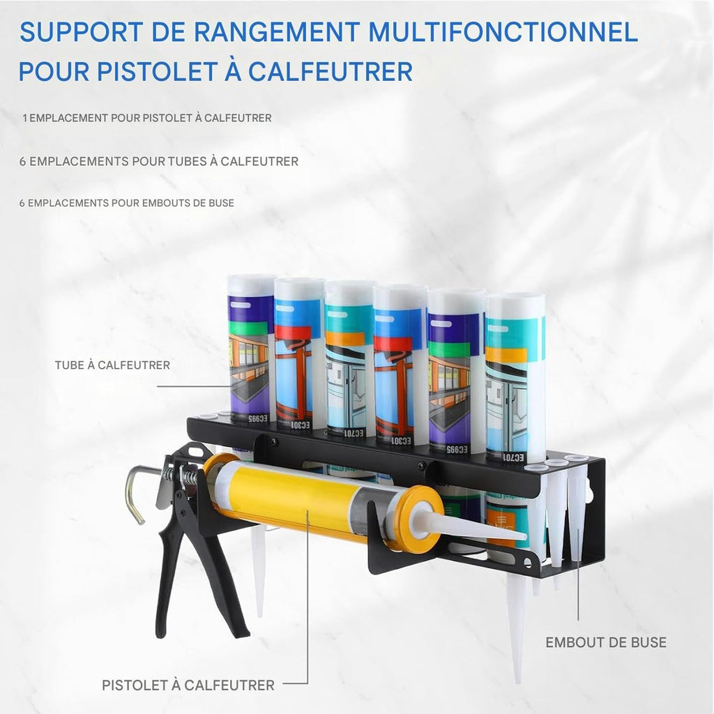  Rangement Pour Embouts De Colle - Support Organisateur Murale Pour Applicateurs De Colle | Rangement Pour Outils De Professionnels En Rénovation Et Maintenance