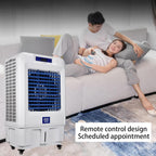  Refroidisseur D'air Par Évaporation, Refroidisseur De Marais À 3 Vitesses Avec Minuterie Et Réservoir D'eau, Climatiseur Portable Sans Fenêtre Pour Chambre Et Bureau